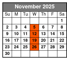 Smoke On The Mountain November Schedule