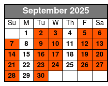 UTV Tours at Fox Creek Park September Schedule