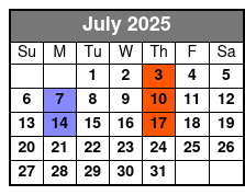 A Garth Tribute July Schedule