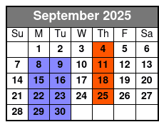 A Garth Tribute September Schedule