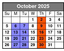 A Garth Tribute October Schedule