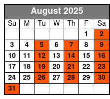 Comedy Bash Dinner Show August Schedule