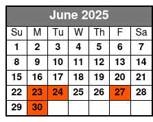Godfather of Soul Tribute to James Brown June Schedule
