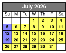 Pink Jeep Tours of Branson July Schedule