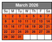 Lakes and Landmarks Pink Jeep Tours March Schedule