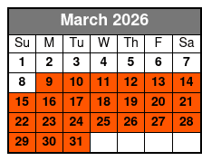 Best of Branson Pink Jeep Sunset Tour March Schedule