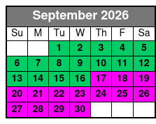 Best of Branson Pink Jeep Sunset Tour September Schedule