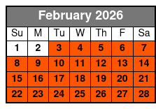 Best of Branson Pink Jeep Tour February Schedule