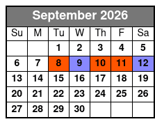 The Texas Tenors September Schedule