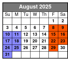 The Sons of Britches August Schedule