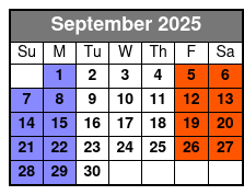 The Sons of Britches September Schedule