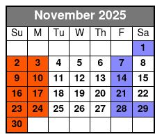 The Sons of Britches November Schedule